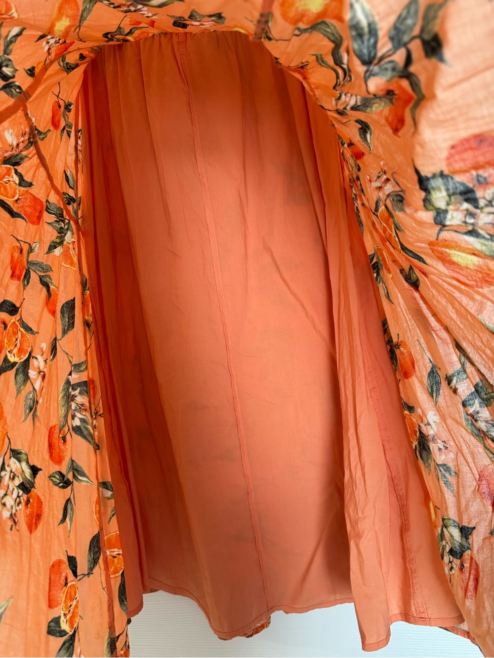 LOFT Women’s Orange Floral Midi Skirt - Picture 4 of 5